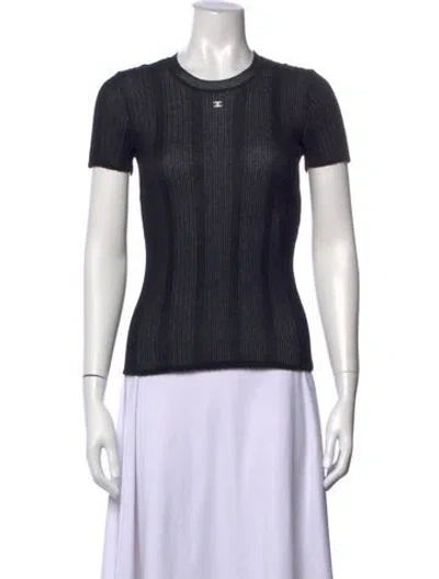 Pre-owned Chanel 2026 Crew Neck T-shirt In Blue