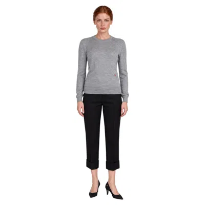 Pre-owned Chanel 2026 Crewneck Sweater Grey 34 Xs In Gray