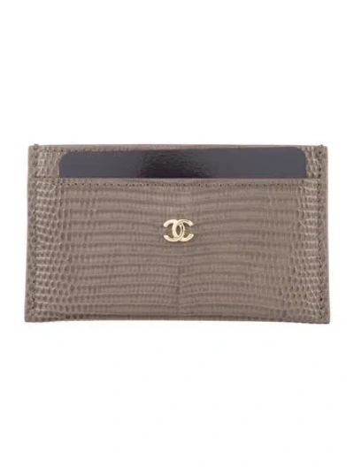 Pre-owned Chanel 2026 Interlocking Cc Logo Card Holder W/ Tags In Neutrals