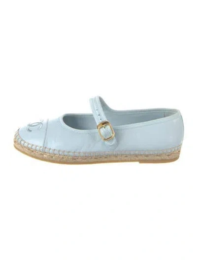 Pre-owned Chanel 2026 Interlocking Cc Logo Espadrilles In Blue