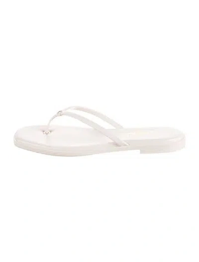 Pre-owned Chanel 2026 Interlocking Cc Logo Flip Flops In Neutrals