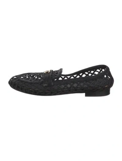 Pre-owned Chanel 2026 Interlocking Cc Logo Loafers In Black