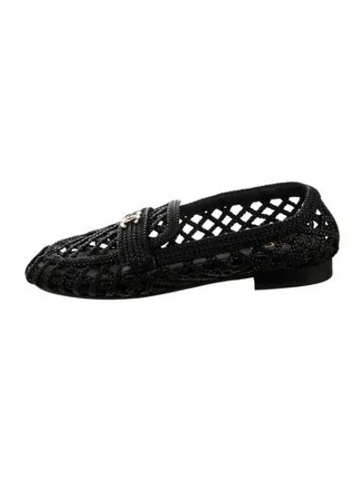 Pre-owned Chanel 2026 Interlocking Cc Logo Loafers In Black