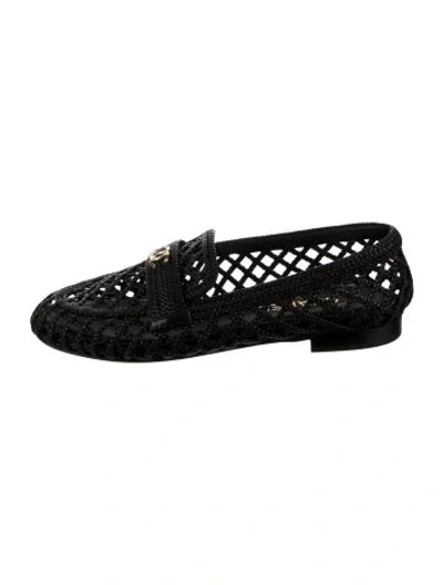 Pre-owned Chanel 2026 Interlocking Cc Logo Loafers In Black