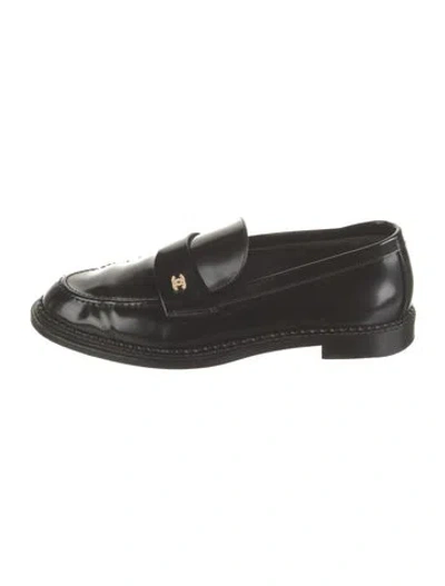 Pre-owned Chanel 2026 Interlocking Cc Logo Monk Straps In Black