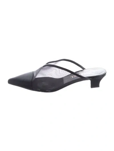 Pre-owned Chanel 2026 Interlocking Cc Logo Mules In Black