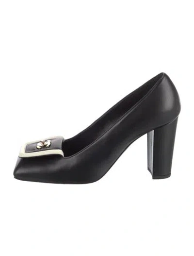 Pre-owned Chanel 2026 Interlocking Cc Logo Pumps In Black