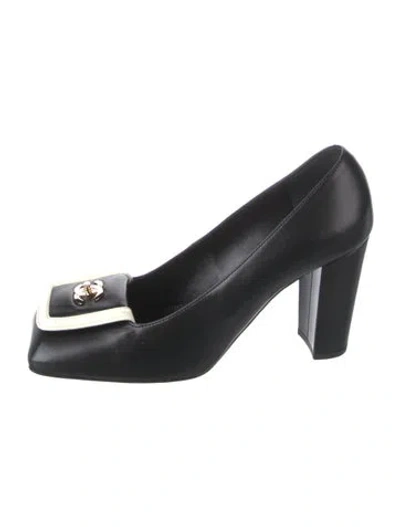 Pre-owned Chanel 2026 Interlocking Cc Logo Pumps In Black