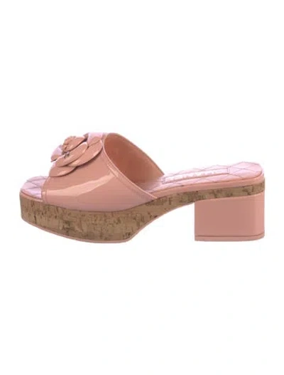 Pre-owned Chanel 2026 Interlocking Cc Logo Slides In Pink