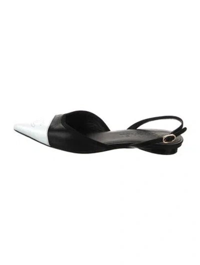 Pre-owned Chanel 2026 Interlocking Cc Logo Slingback Flats In Multi