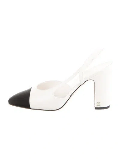 Pre-owned Chanel 2026 Interlocking Cc Logo Slingback Pumps In Multi