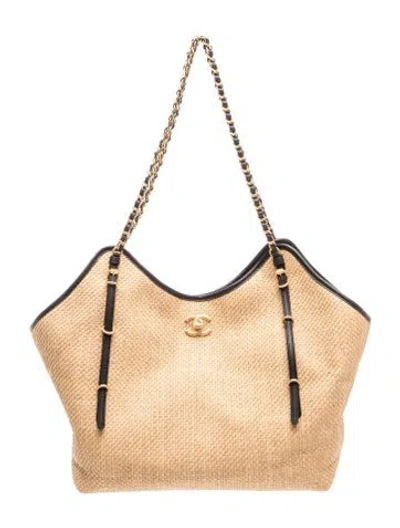 Pre-owned Chanel 2026 Maxi Raffia Shopping Tote In Neutral