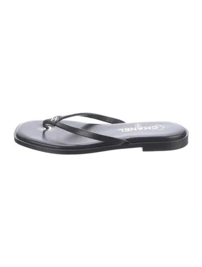 Pre-owned Chanel 2026 Métiers D'art Flip Flops In Black