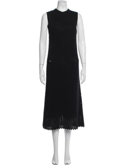 Pre-owned Chanel 2026 Midi Length Dress W/ Tags In Black/metallic