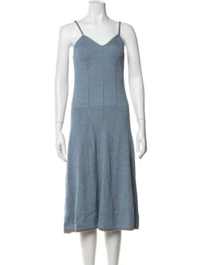 Pre-owned Chanel 2026 Midi Length Dress W/ Tags In Blue