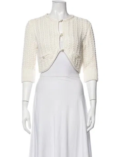 Pre-owned Chanel 2026 Open Front Sweater W/ Tags In Neutrals