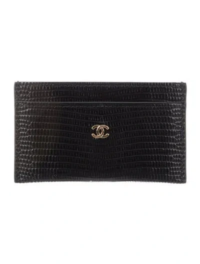 Pre-owned Chanel 2026 Paris-new York Card Holder In Black