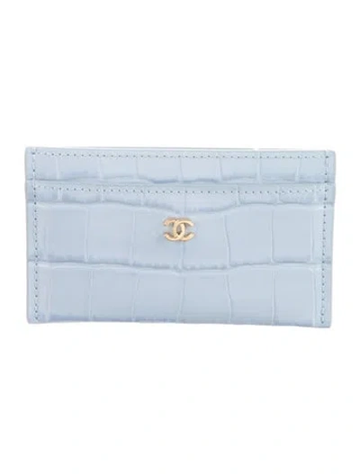 Pre-owned Chanel 2026 Paris-new York Card Holder In Blue