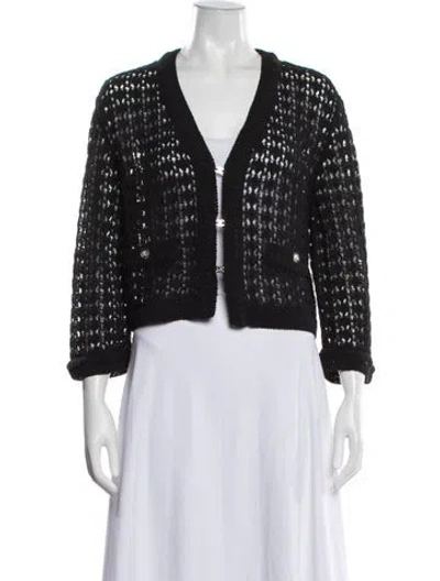 Pre-owned Chanel 2026 Patterned Sweater In Black