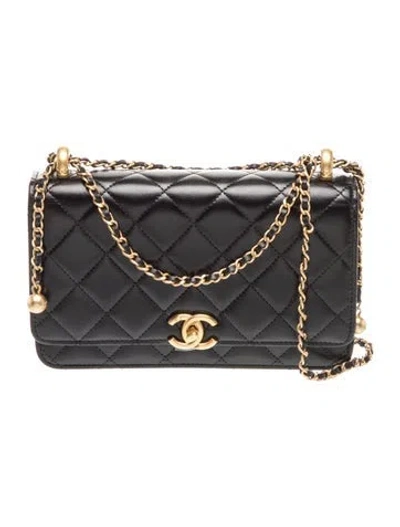 Pre-owned Chanel 2026 Perfect Fit Wallet On Chain In Black