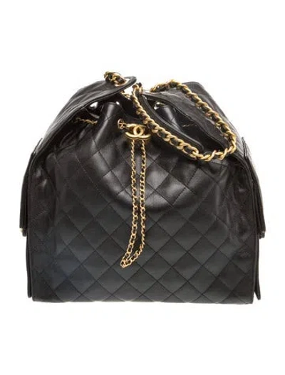 Pre-owned Chanel 2026 Quilted Caviar Medium 25 Hobo W/tags In Black