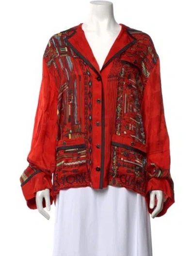 Pre-owned Chanel 2026 Silk Blouse W/ Tags In Red