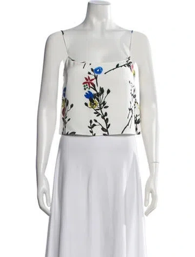 Pre-owned Chanel 2026 Silk Crop Top In White
