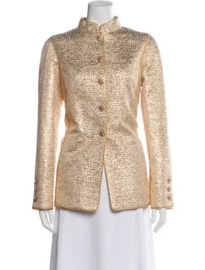 Pre-owned Chanel 2026 Silk Evening Jacket W/ Tags In Gold