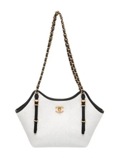 Pre-owned Chanel 2026 Small Shopping Tote In White