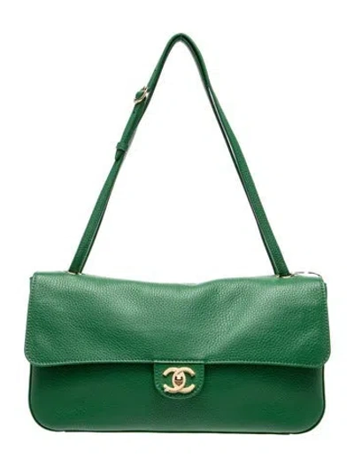 Pre-owned Chanel 2026 Souplissimo Maxi Flap In Green