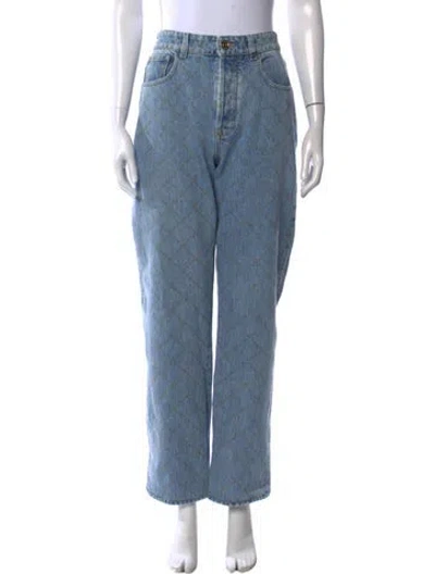 Pre-owned Chanel 2026 Straight Leg Jeans W/ Tags In Blue