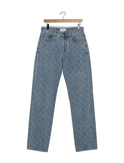 Pre-owned Chanel 2026 Straight Leg Jeans W/ Tags In Blue