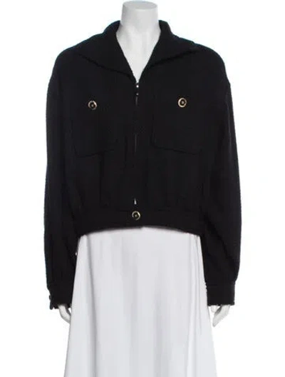 Pre-owned Chanel 2026 Tweed Denim Jacket In Black