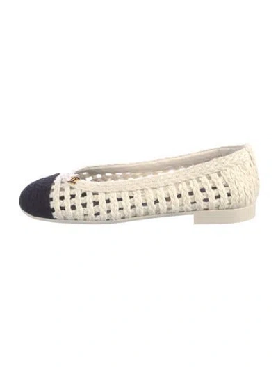 Pre-owned Chanel 2026 Tweed Pattern Ballet Flats In Neutrals