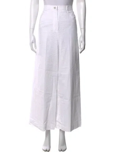 Pre-owned Chanel 2026 Wide Leg Pants W/ Tags In White