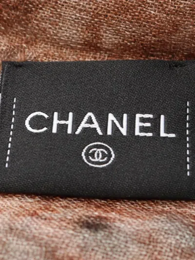 Pre-owned Chanel 20th Century Cc Cashmere Scarf Scarves In Multi