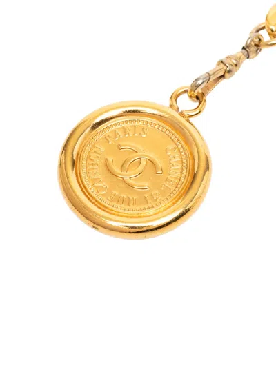 Pre-owned Chanel 20th Century Gold Plated 31 Rue Cambon Medallion Chain Belt