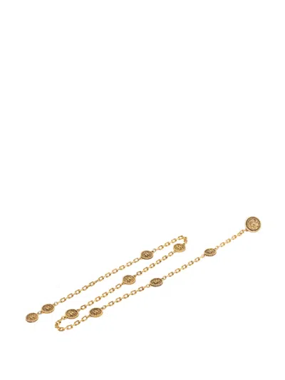 Pre-owned Chanel 20th Century Gold Plated Cc Medallion Chain Belt