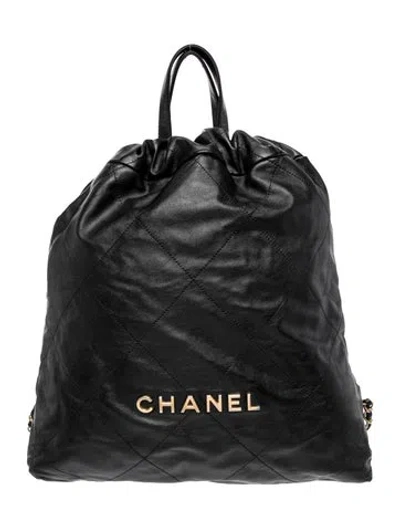 Pre-owned Chanel 22 Backpack In Black
