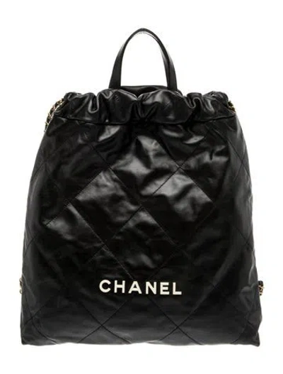 Pre-owned Chanel 22 Backpack In Black