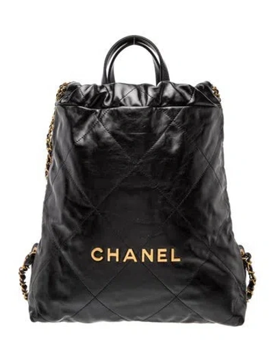 Pre-owned Chanel 22 Backpack In Black
