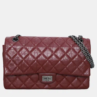 Pre-owned Chanel 226 Reissue Double Flap Red Leather Bag