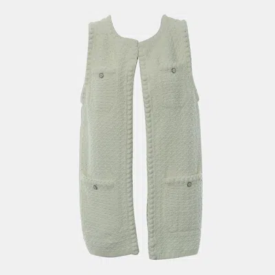 Pre-owned Chanel 22s Sleeveless Knit Outer In White