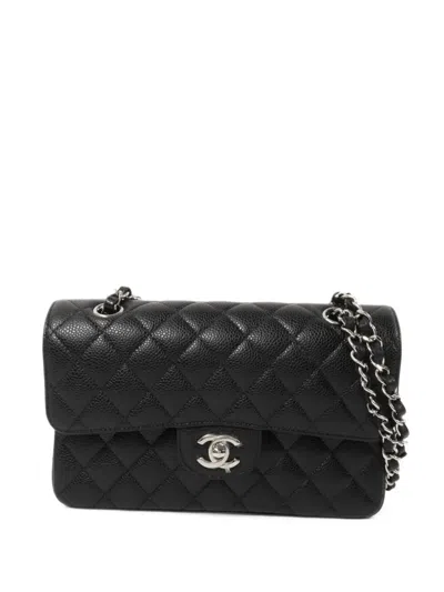 Chanel 23 Classic Double Flap Shoulder Bag In Black