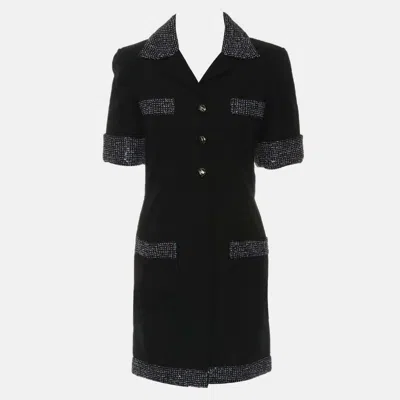Pre-owned Chanel 23p Cotton Dress In Black