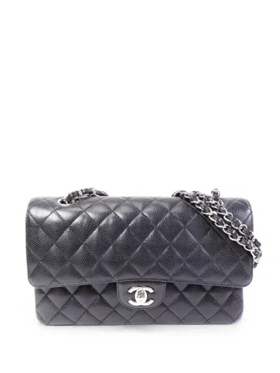 Pre-owned Chanel 25 Classic Double Flap Shoulder Bag In Black