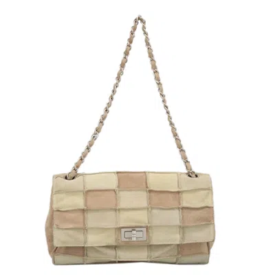 Pre-owned Chanel 2,55 Beige Suede Shoulder Bag ()