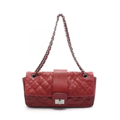 Pre-owned Chanel 2.55 Bordeaux Leather Shoulder Bag ()