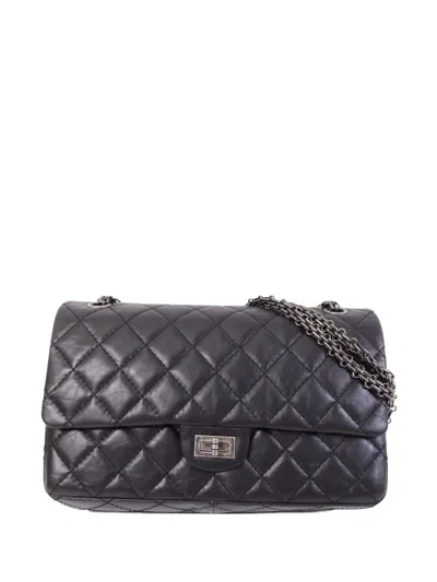 Pre-owned Chanel 2.55 Chain Shoulder Bag In Black