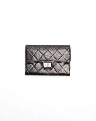 Chanel 2.55 Flap Wallet In Black